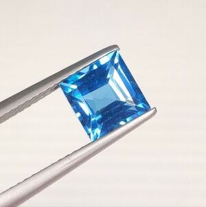 2.91 Ct Natural Beautiful London Blue Topaz Square Cut